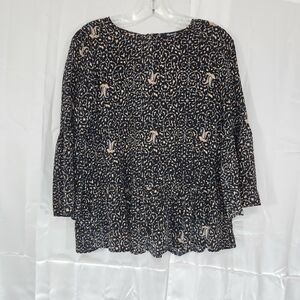 Madewell XS Fiesta Paisley Silk Bell Sleeve